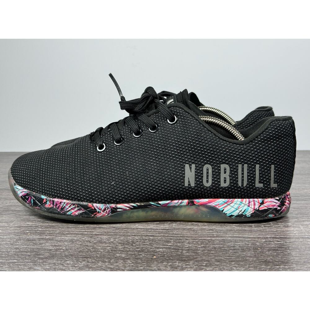 Nobull Floral Trainers Midnight Palm Unisex Sneakers Mens 8.5 Womens 10 USED